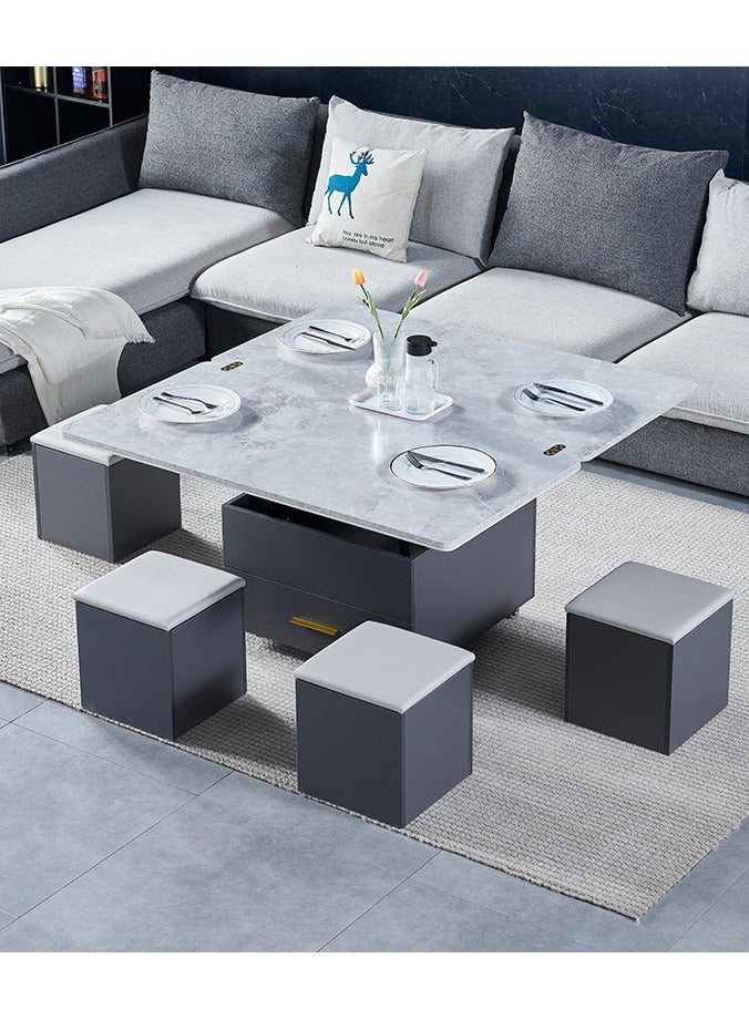 Generic Multifunctional Adjustable Height Modern Dining Table Set Coffee Table Set  - Image 1
