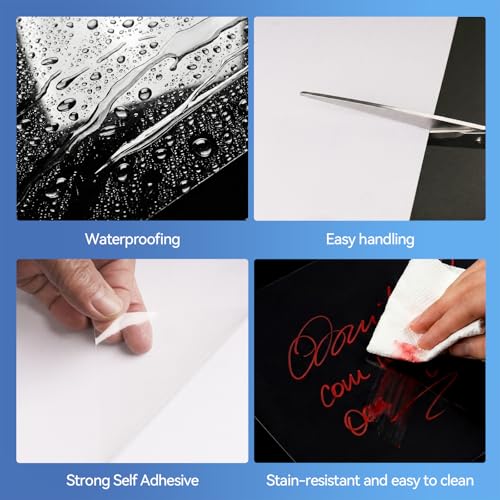 Cosrk 36 Sheets Transparent Laminate Sheets 8.5x11 inch Self Adhesive Laminating Sheets 100% Clear Waterproof Vinyl Laminator Sheets Overlay Lamination Sticker Film for Sticker Pape, Photo - Image 5