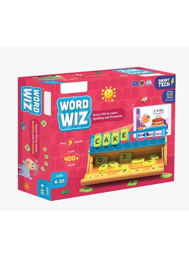 MiDeer Mideer Word Wiz (Kit+App) - Educational Word Game with 9 Learning Games, STEM Toy Gifts for Kids Age 4-8 Phonics, Spellings & Grammar 48 Alphabet Tiles Works with tabs/mobiles  - Image 1