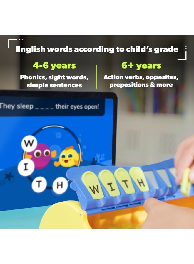MiDeer Mideer Word Wiz (Kit+App) - Educational Word Game with 9 Learning Games, STEM Toy Gifts for Kids Age 4-8 Phonics, Spellings & Grammar 48 Alphabet Tiles Works with tabs/mobiles  - Image 5