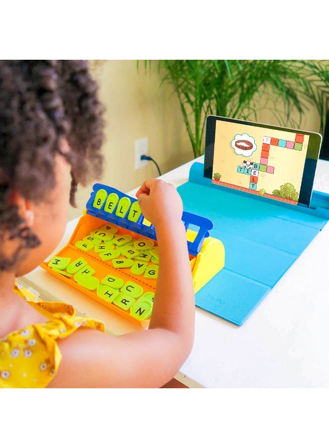 MiDeer Mideer Word Wiz (Kit+App) - Educational Word Game with 9 Learning Games, STEM Toy Gifts for Kids Age 4-8 Phonics, Spellings & Grammar 48 Alphabet Tiles Works with tabs/mobiles  - Image 2