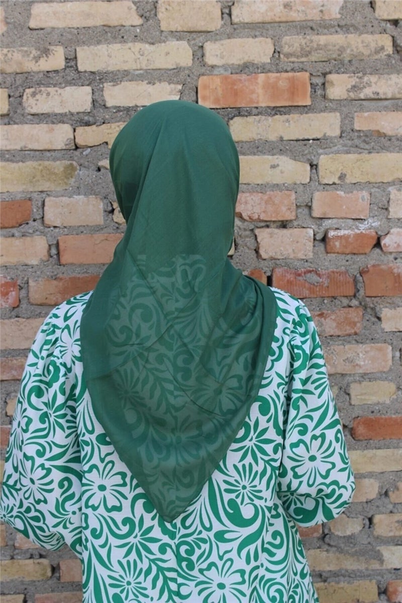 Eşarp Durağı Scarf Stop Plain Writing- Emerald  - Image 3