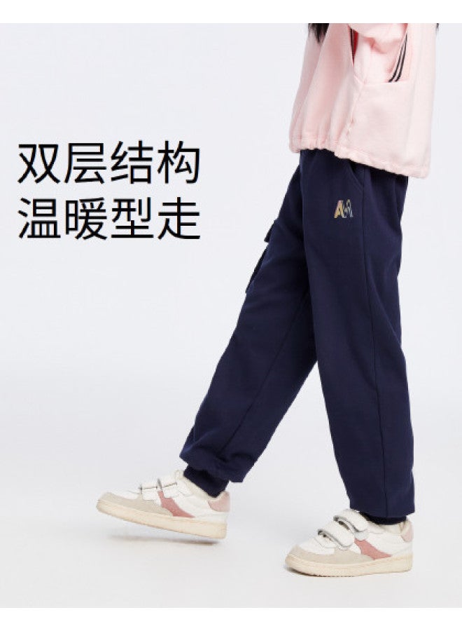 Annil Girls' Mid-rise Knit Pants Winter Stretchy Sports Joggers - Image 1