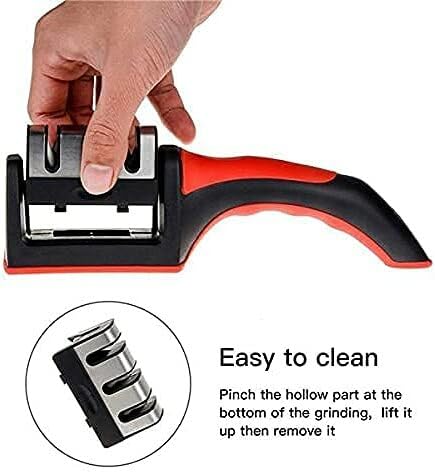 PUTHAK Kitchen Knife Sharpener Tool Manual Three Stage Lightweight Sharpening Knife System Blade Restorer for Kitchen Knives  - Image 5
