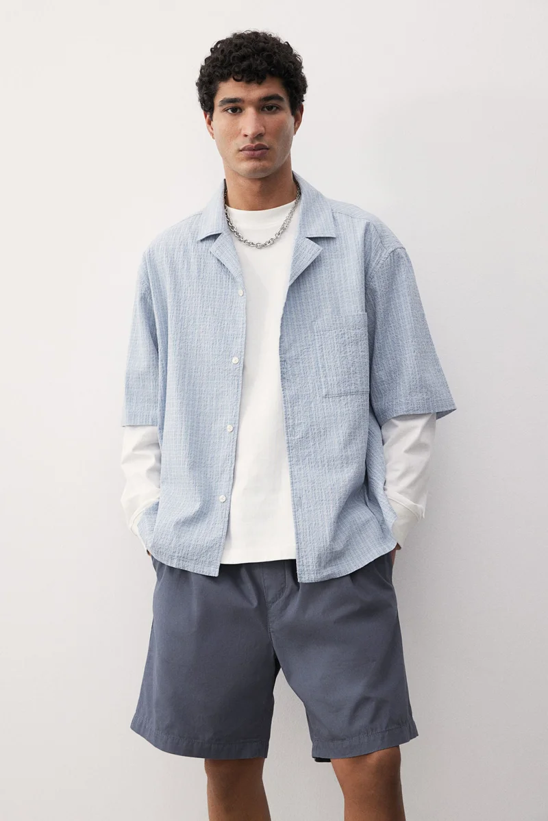 اتش اند ام شورت من الكنفاز بقصّة عادية