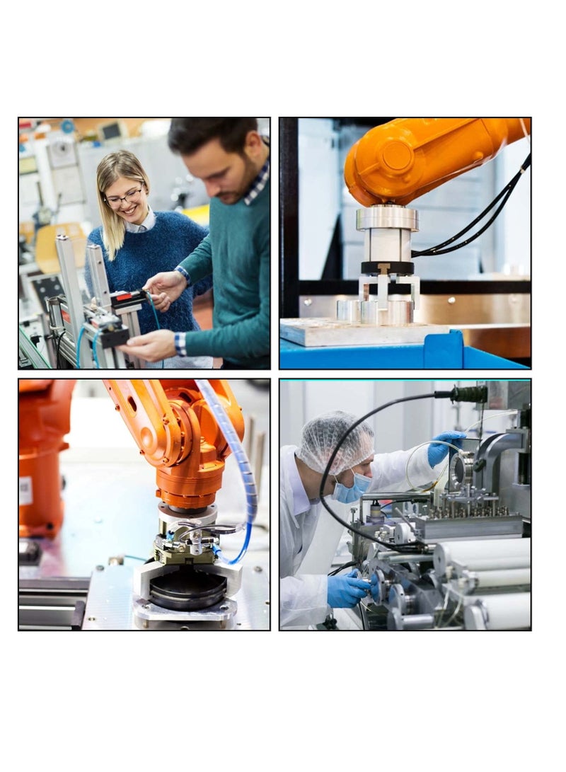 Pneumatic Connectors, Two Different Models of (6MM × 1/4" and 6MM × 1/8") Male Thread Quick Fittings Black Air Fittings Adapter for Trachea and Automation Equipment, Can be Used for DIY Tools (4 Pcs) - Image 4