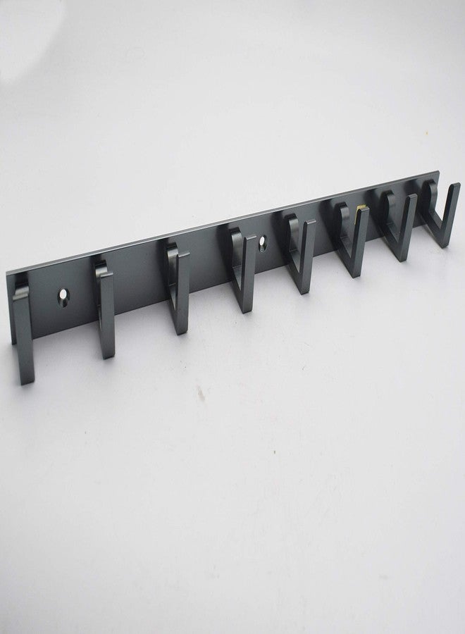 RAB Khuti Aluminum Wall Hooks for Hanging Cloth and Towel Hangers for Wall Hooks (Code:-KHUTI 415, Finish- Grey, Hook- 8 Hk, Pack of 1 PCS) - Image 2
