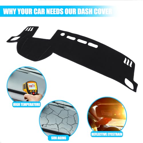 LLKUANG Dash Cover Mat Dashboard Mat Compatible with Nissan X-Trail T33 2021-2025,Polyester Car Dashboard Cover Sun Shade Pad,Suede Car Anti-Slip Dash Board Pad for XTRAIL Accessories,for LHD - Image 2