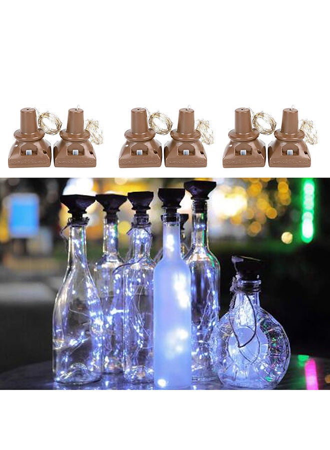 NIBEMINENT Packs of 6 Waterproof 20 LED Solar Powered Wine Bottle Lights Brown 12.00x8.00x8.51centimeter  - Image 3