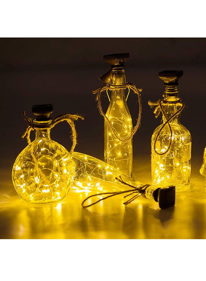 NIBEMINENT Packs of 6 Waterproof 20 LED Solar Powered Wine Bottle Lights Brown 12.00x8.00x8.51centimeter  - Image 2