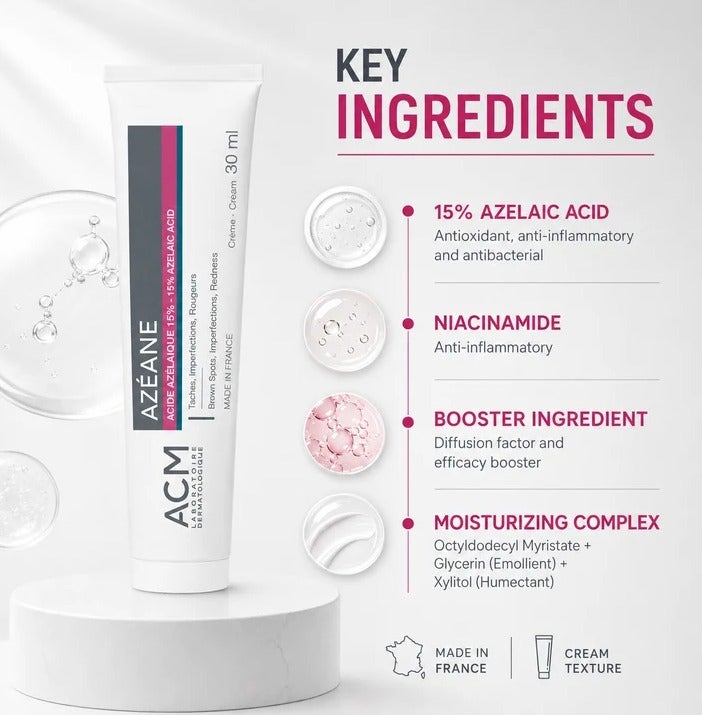 ACM Laboratoire dermatologique ACM Laboratoire Azéane Cream 15% Azelaic Acid 30ml - Image 4