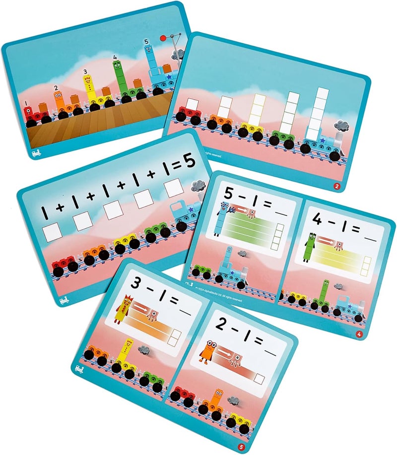Learning Resources Numberblocks Express Train, MathLink Cube Activity Set, 3-6, Toy Trains with 10 Math Activities, Numberblock Counting Cubes, Preschool - Image 5
