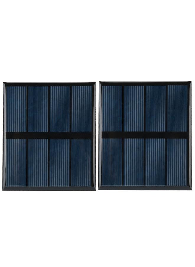 Thoraya 2Pcs Solar Panel Module 0.6W 2V DIY Portable Polycrystalline Silicon Solar Charger  - Image 1