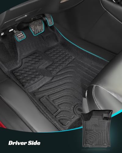 COTAZA Floor Mats for Nissan Altima 2013-2018 Car Accessories Set All Weather Rubber TPE Tech Black Trunk Cargo Liner & Front Rear Tapetes Custom Fit Carpets for Altima 2018 2017 2016 2015 2014 2013 - Image 3