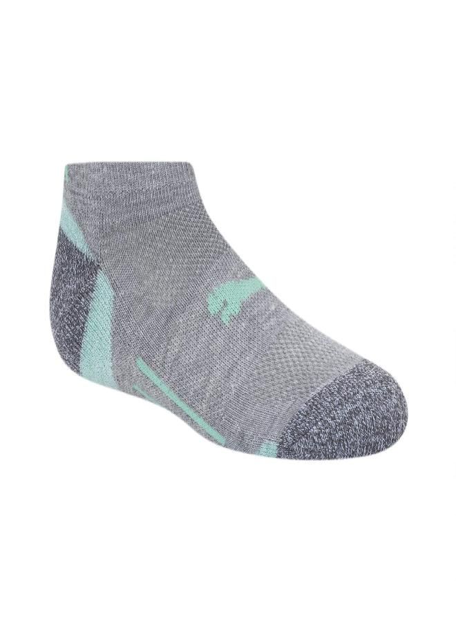PUMA PUMA Kids' Little Girls' 6 Pack Low Cut Socks, Grey/Pink, 5-6.5 - Image 3
