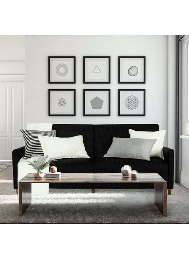 صوفة ديباج أوديسا  | 2 - مقاعد صوفا من المخمل 193x85x86 سم  - أسود  - Image 1