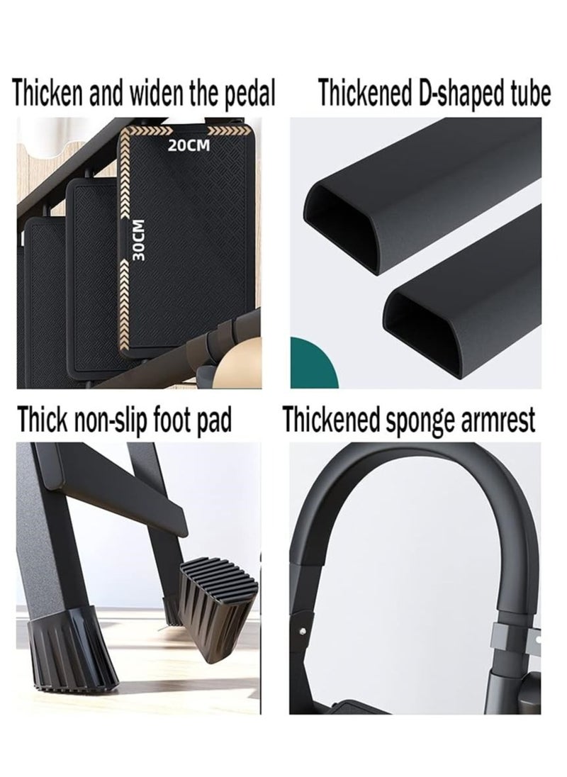 SUNRISE Folding 7 Step Ladder, Step Stool, Portable, Lightweight, Anti Slip Pedal, Handrail For Home Kitchen Office  - Image 4