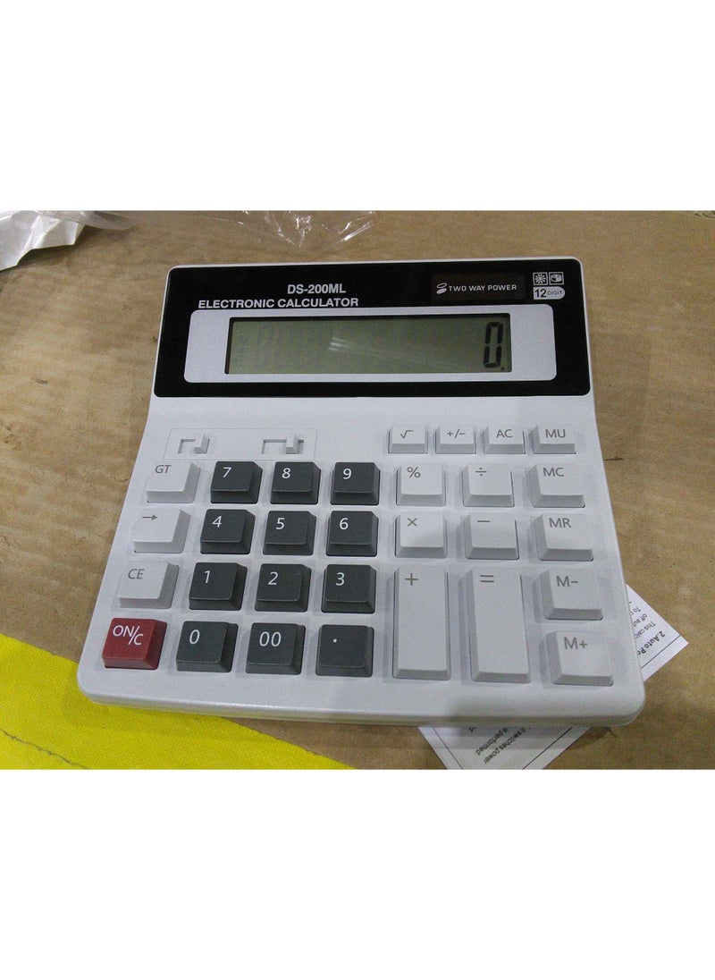 Merrystick Corrected Sentence Large Lcd Display Calculator with 12 Large Buttons Solar Cell and Dual Power Supply Suitable for Teachers Classrooms High Schools Colleges Offices and Business Research Accessories.  - Image 3