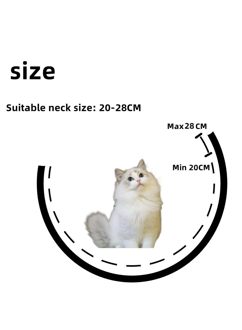 Cat Collar, Diamond And Rhinestone Pet Leather Collar, Adjustable Collar, Cat And Dog Small Pet Necklace Jewelry - Image 3