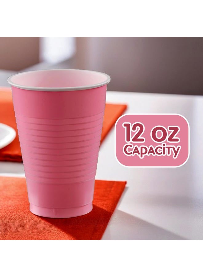 Amscan Big Party Pack New Pink Plastic Cups, 12 Oz., 50 Ct. - Image 4