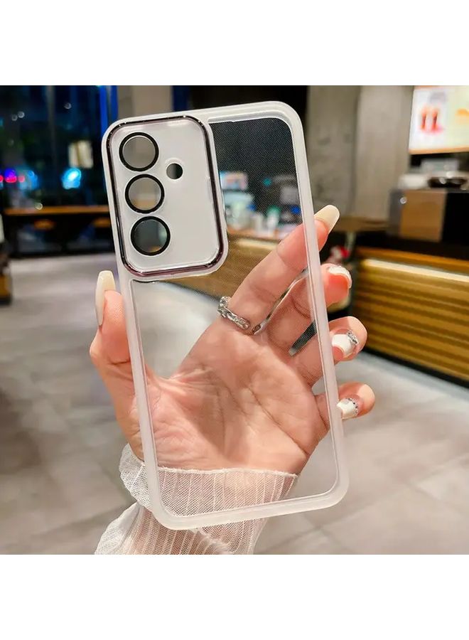 غطاء Galaxy A35 مع حامي العدسة، أرجواني، TPU، تغطية كاملة، غطاء ناعم مضاد للسقوط - Image 5