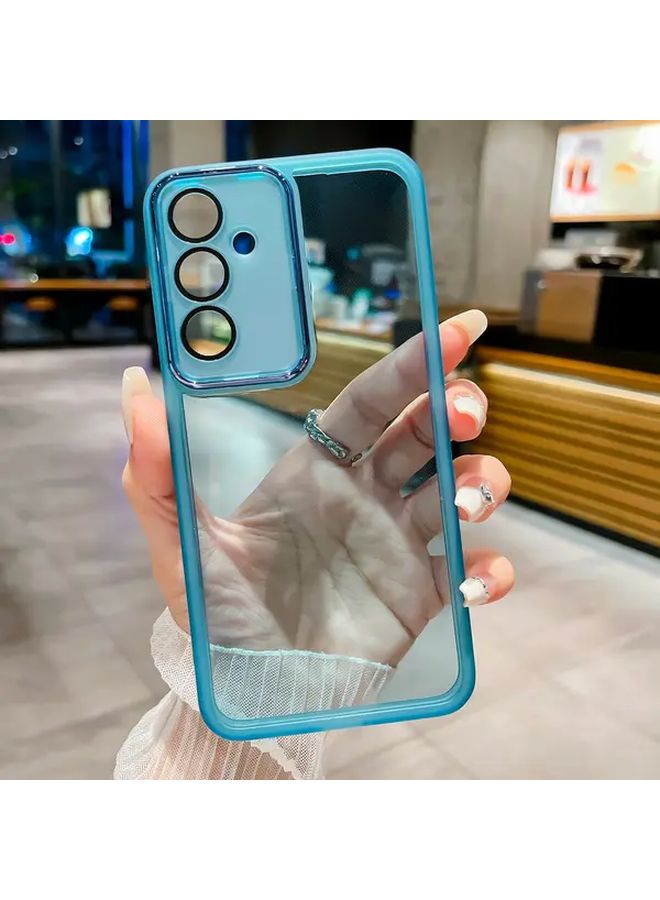 غطاء Galaxy A35 مع حامي العدسة، أرجواني، TPU، تغطية كاملة، غطاء ناعم مضاد للسقوط - Image 4