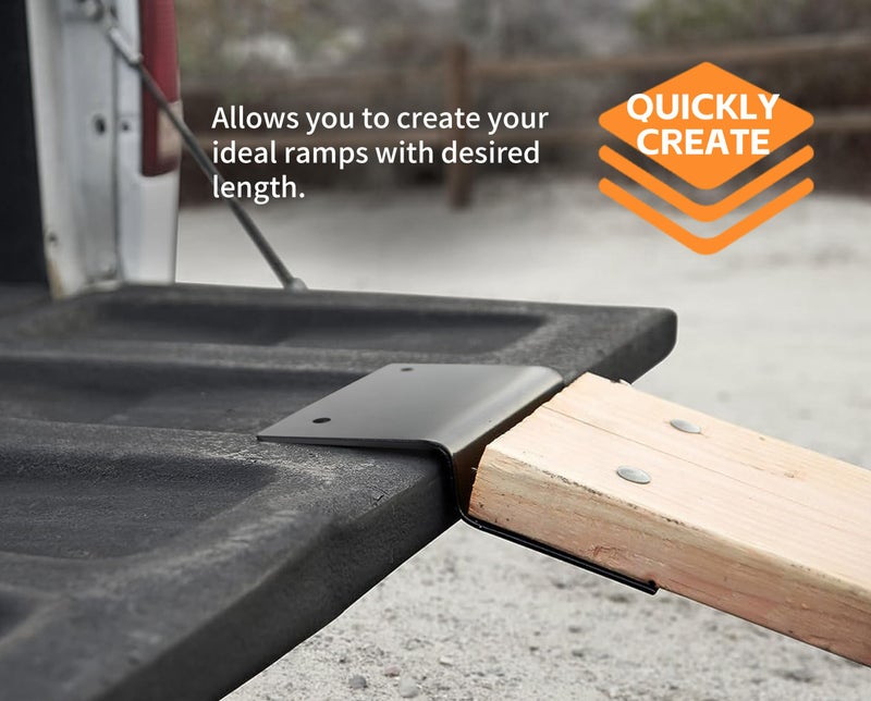 MAXXHAUL 50872 Steel Ramp Top Kit - Quickly Create Your Own Ramps with 2"x8" Planks to Safely Load ATV Motorcycle and Lawn Equipment On and Off Your Vehicle - Image 2