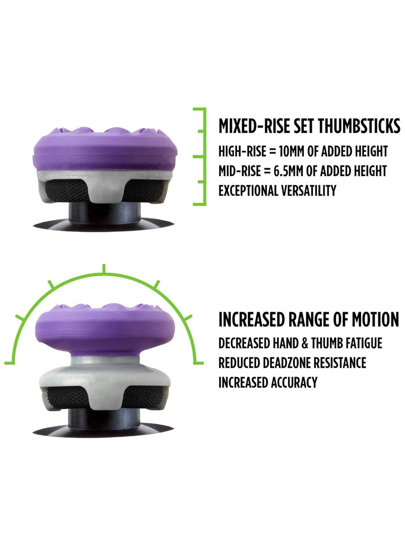 PS5 handle joystick cap non-slip universal silicone cap non-slip suitable for PS4 enhanced grip increased comfort towering convex thumb stick Purple - Image 3