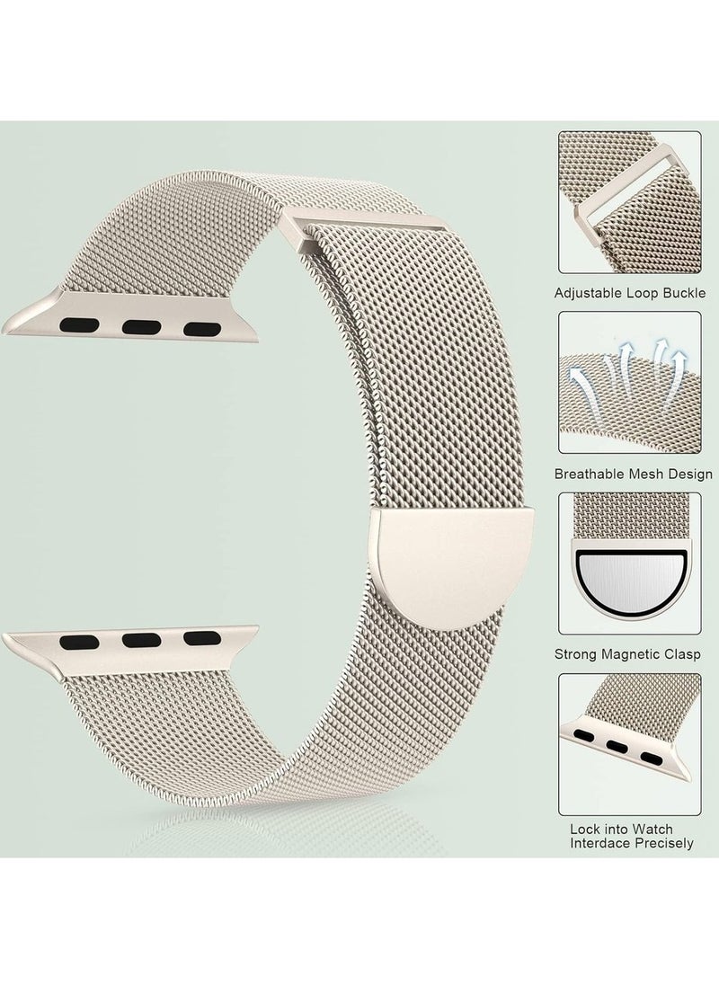 Generic - Compatible With Apple Watch Band 49mm 45mm 44mm 42mm For Women And Men Magnetic Metal Stainless Steel Strap Wristband Compatible For IWatch Ultra 2/1 Series - Image 1