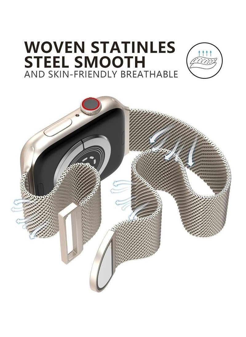 Generic - Compatible With Apple Watch Band 49mm 45mm 44mm 42mm For Women And Men Magnetic Metal Stainless Steel Strap Wristband Compatible For IWatch Ultra 2/1 Series - Image 1