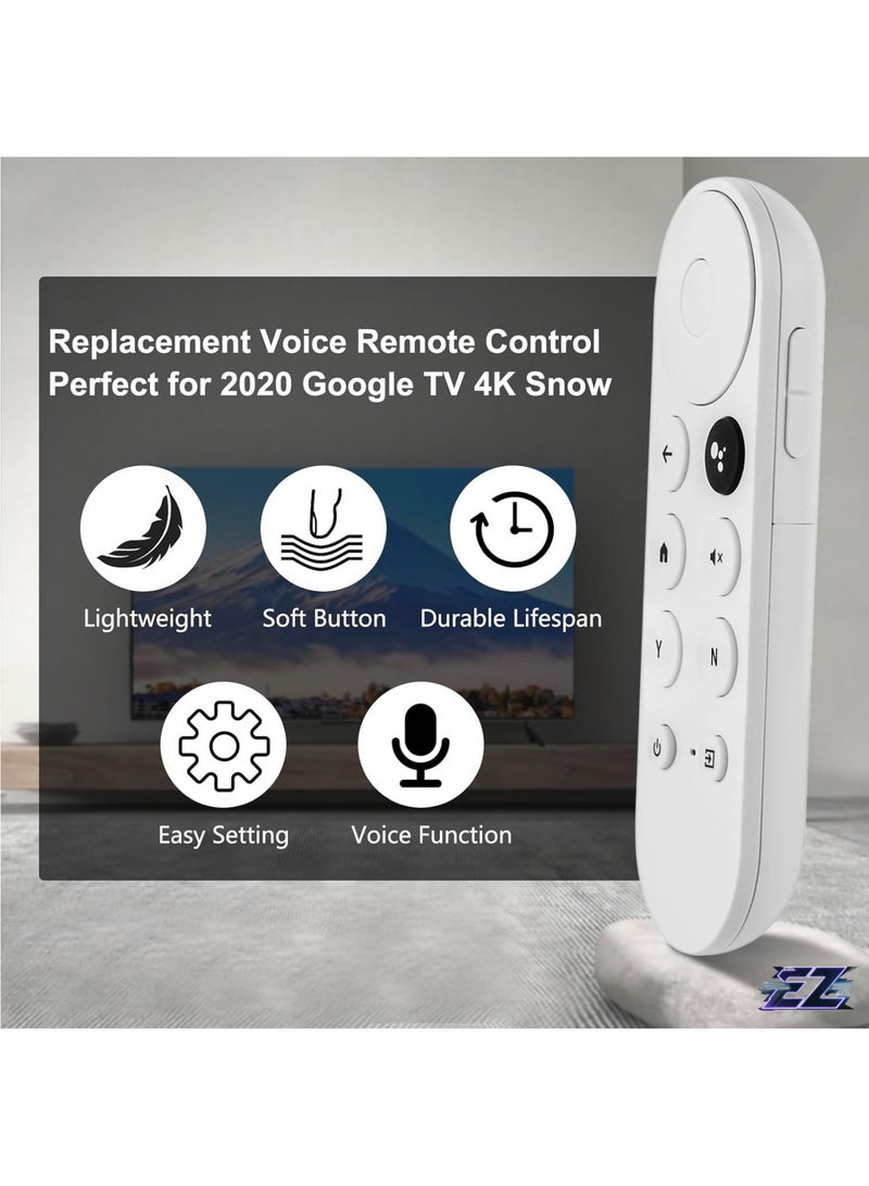 ELTRAZONE Replacement Voice Remote Control for Google TV 4K Snow 2020, Compatible with Google Chromecast 2020 4K Snow G9N9N GA01920, with Shortcut Buttons with battery - Image 2
