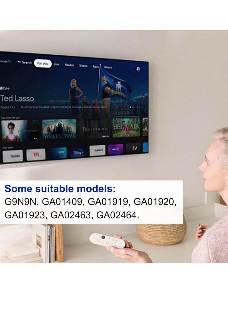 ELTRAZONE Replacement Voice Remote Control for Google TV 4K Snow 2020, Compatible with Google Chromecast 2020 4K Snow G9N9N GA01920, with Shortcut Buttons with battery - Image 3