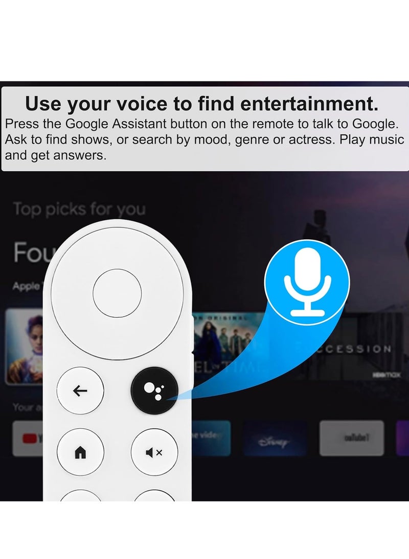 ELTRAZONE Replacement Voice Remote Control for Google TV 4K Snow 2020, Compatible with Google Chromecast 2020 4K Snow G9N9N GA01920, with Shortcut Buttons with battery - Image 4