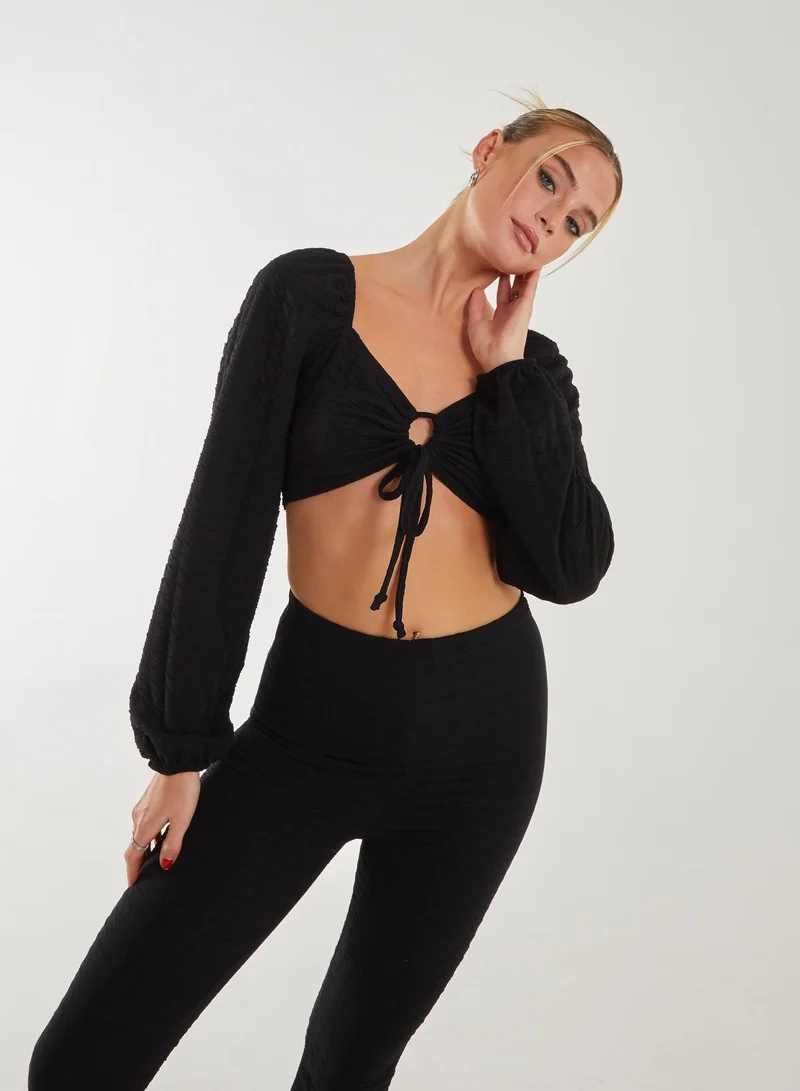 Pink Vanilla  Bubble Long Sleeve Top for Women | Best Price UAE