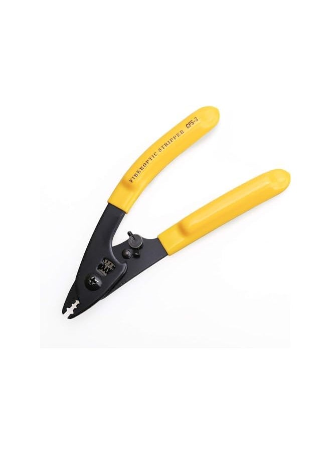 PROMASS promass Fiber Optic Stripping Pliers, Squeeze Pliers 3 Port Hole Fiber Optic Stripping Tool with Hex Socket Wrench for Jacket, Buffer, and 125μm-250μm Coating Stripping  - Image 2