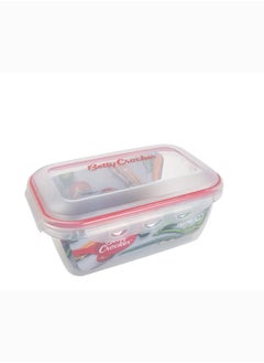 Betty Crocker Betty Crocker Rectangular Food Container 1600Ml Transparent & Red  - Image 2
