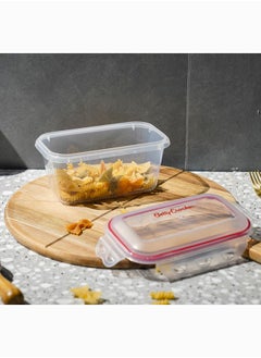 Betty Crocker Betty Crocker Rectangular Food Container 1600Ml Transparent & Red  - Image 3