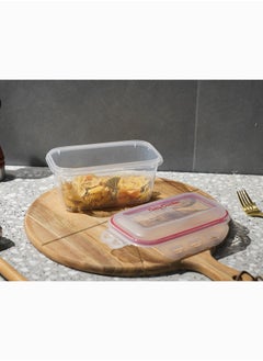 Betty Crocker Betty Crocker Rectangular Food Container 1600Ml Transparent & Red  - Image 4