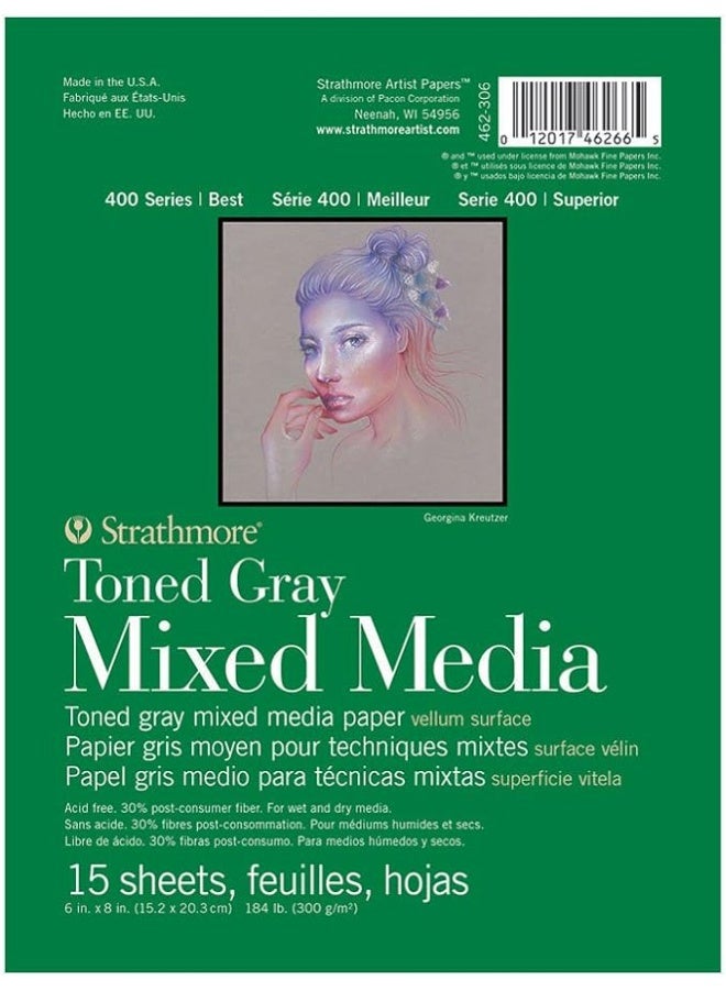 Strathmore MXMD TN 400 GRY 6X8 15SH(12)