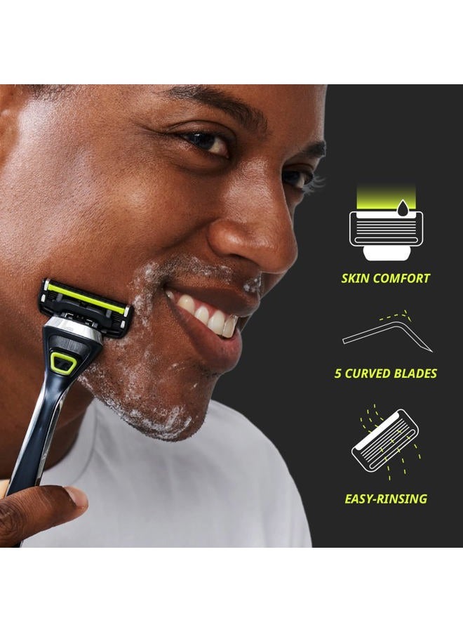 Dorco Pace 5 Pro Razors - Shaving System For Men with Trimmer - 16 Refill Cartridge Set - Image 5