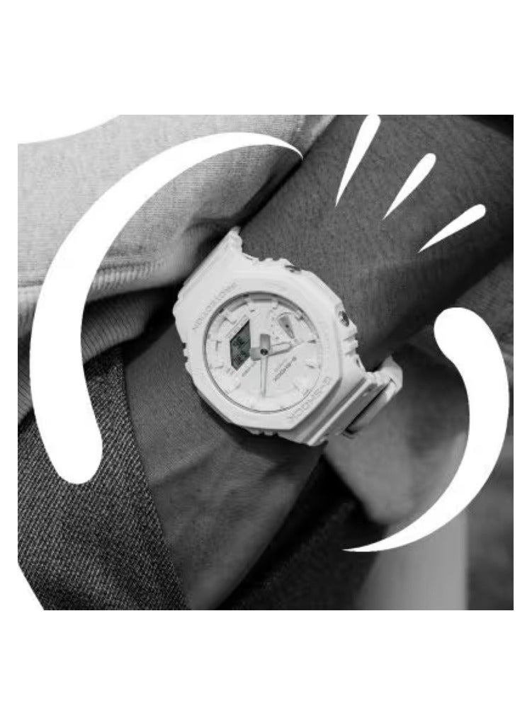 CASIO Casio G-Shock GA-2100-7A7ER Men’s Analog-Digital Watch – White Resin Band, Carbon Core Guard, Shock Resistant, 200M Water Resistant, World Time, Stopwatch, Alarm, LED Light, Sport Casual Style - Image 5