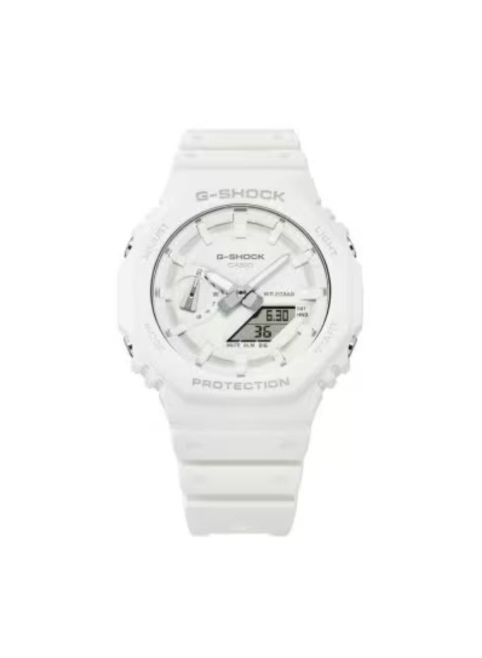 CASIO Casio G-Shock GA-2100-7A7ER Men’s Analog-Digital Watch – White Resin Band, Carbon Core Guard, Shock Resistant, 200M Water Resistant, World Time, Stopwatch, Alarm, LED Light, Sport Casual Style - Image 2