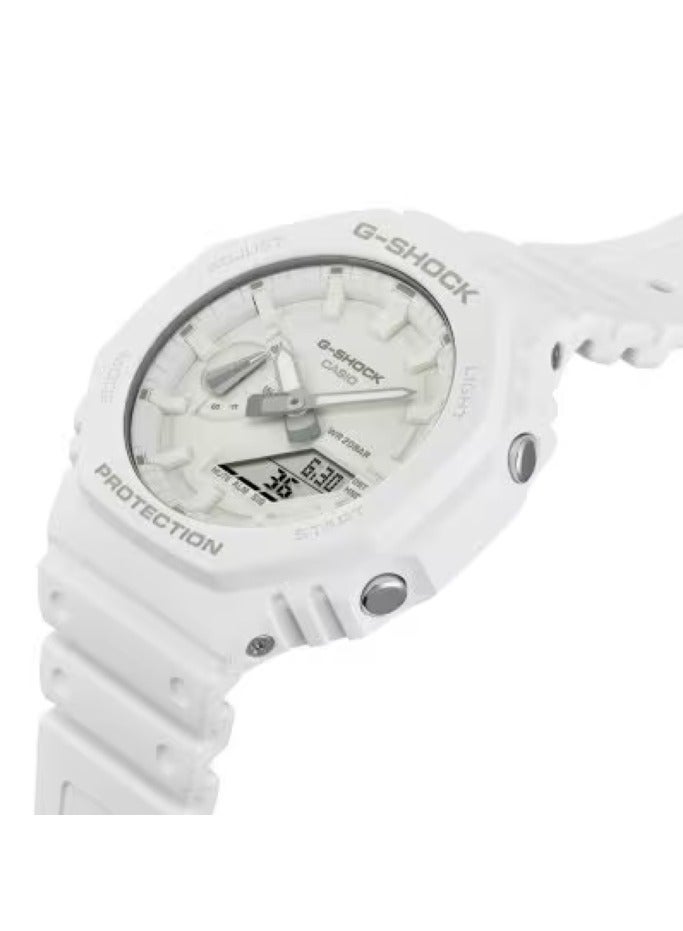 CASIO Casio G-Shock GA-2100-7A7ER Men’s Analog-Digital Watch – White Resin Band, Carbon Core Guard, Shock Resistant, 200M Water Resistant, World Time, Stopwatch, Alarm, LED Light, Sport Casual Style - Image 3