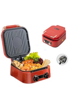 GearZone Red Color - Deepen Height Large Capacity Electric Baking Pan and Cooking Machine, Multi-Functions, Fry, Bake, Boil, Steam  - Image 1
