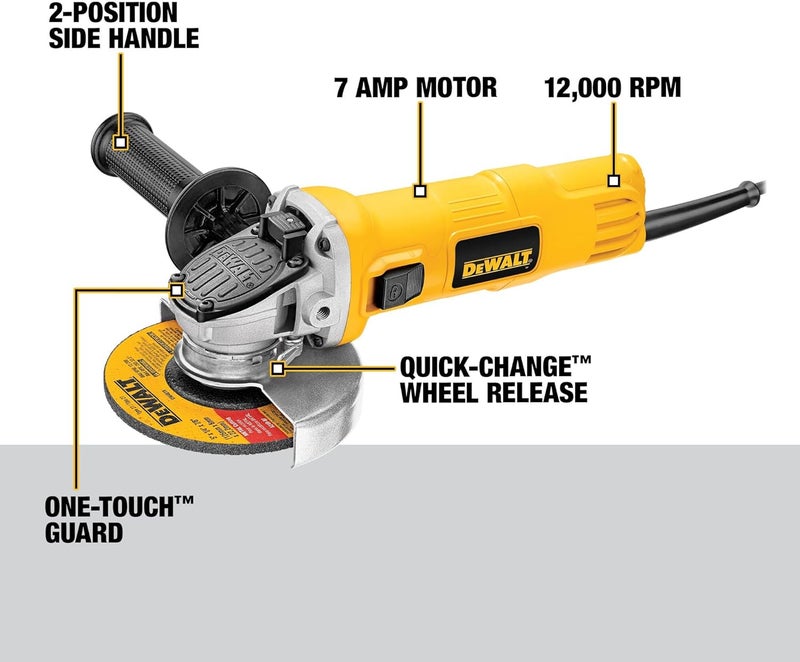 DEWALT DEWALT Angle Grinder OneTouch Guard 412 Inch DWE4011  - Image 3