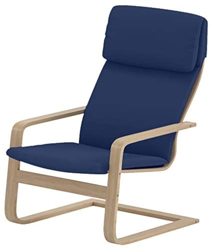 THE PELLO CHAIR COTTON COVERS REPLACEMENT IS MADE COMPATIBLE FOR IKEA PELLO CHAIR COVER OR PELLO ARMCHAIR SLIPCOVER MULTI COLOR OPTIONS DARKER BLUE