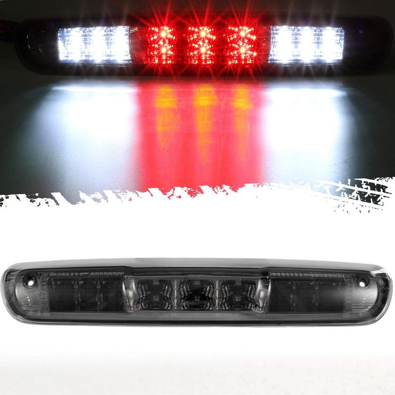 Partsam Replacement For Silverado 2007-2013 Silverado/Sierra 1500 2500 3500 2014 Classic Model Red/White LED Smoke Lens High Mount 3rd Third Brake Light Cargo Tail Lamp