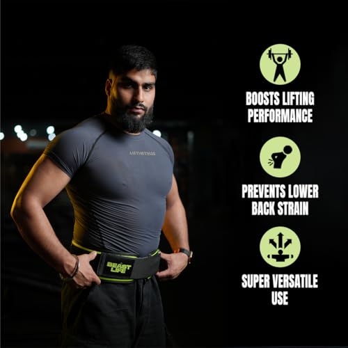 BeastLife Gym Weight Lifting Belt for Men & Women – Powerlifting, Deadlift & Waist Support Belt for Back Pain Relief – Heavy Duty Exercise & Fitness Gym Accessories - Image 3