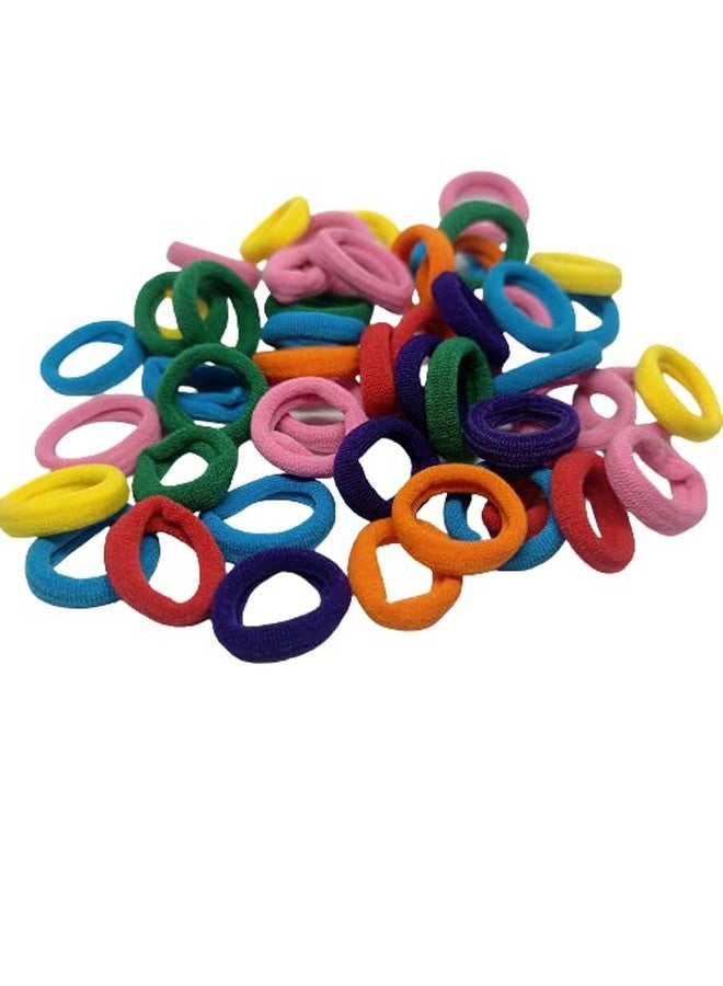 Honbon Hair Rubber Bands Hair Bands Cotton Elastic Rubber Bands Accessories for Women and Girls Multi Color (Pack of 48) - Image 1