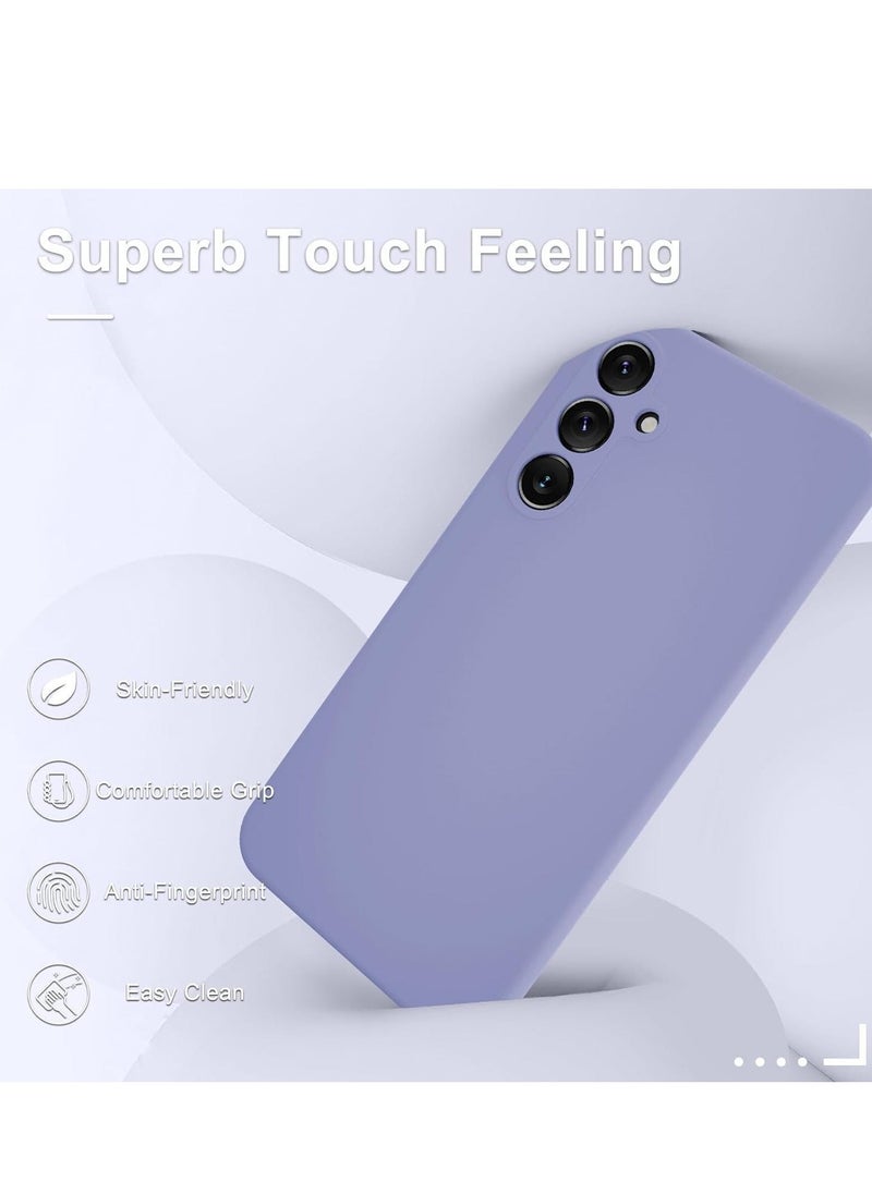 Raxoom Samsung Galaxy S24 Plus Silicone Case with Screen Protector - Full Body Shockproof Slim Cover, Soft Anti-Scratch Microfiber Lining, Wireless Charging Support (Lavender) - Image 3